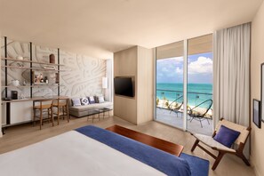 Deluxe Room, 1 King Bed, Oceanfront | Premium bedding, minibar, in-room safe, desk