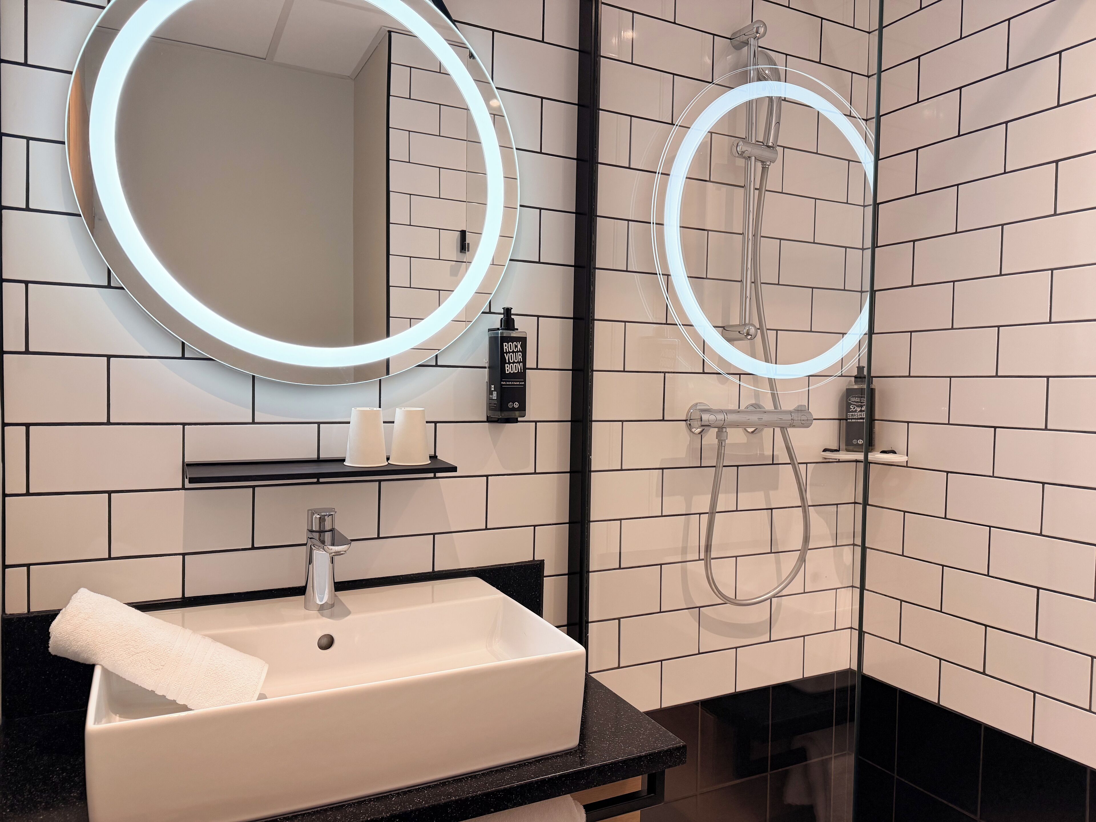 Habitación estándar, 2 camas individuales | Baño | Regadera, amenidades de baño ecológicas, secadora de cabello, toallas 