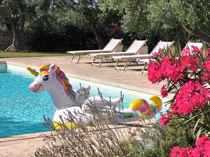 Outdoor pool - Trullo Don Mino, near Alberobello and Locorotondo, private pool (Locorotondo)