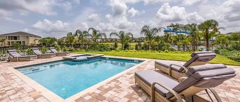 A heated pool
