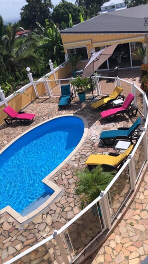 Outdoor pool - Luxury Villa Bel Air for 6 people with swimming pool, terrace and garden (Capesterre Belle Eau)
