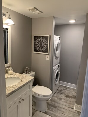 Towels, soap, toilet paper