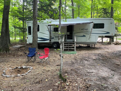 Betsie  - Excellent 35Ft RV Camper in the Woods  Fire Pit & Hot Tub Access