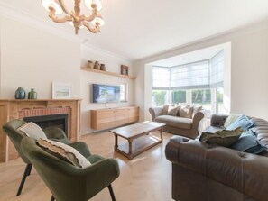 Televisión, chimenea