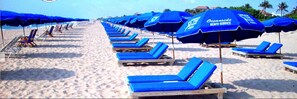 Sun-loungers, beach towels