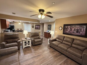 TV, fireplace, DVD player