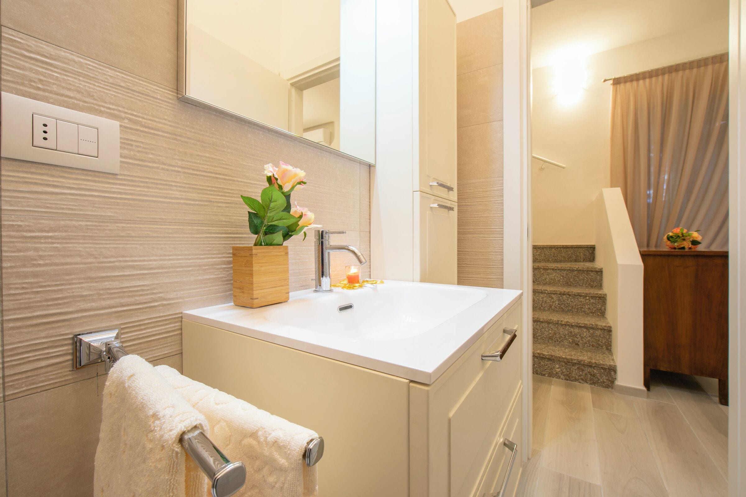 Shower, rainfall showerhead, hair dryer, bidet