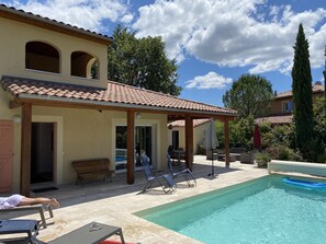 Outdoor pool, a heated pool