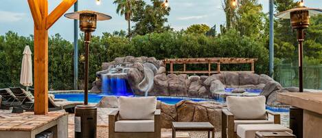 Outdoor pool, a heated pool