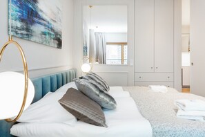 Apartamento, 1 quarto, sacada | 1 quarto, roupa de cama
