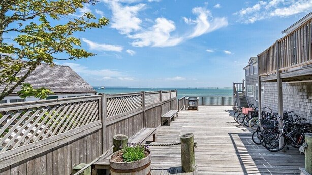 Terrace/patio - Waterfront Condo-fully renovated, in the desirable West End, steps to the beach. (Provincetown)