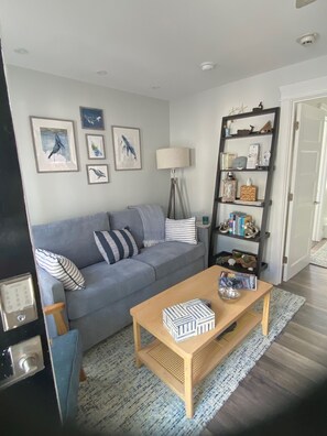 Smart TV, books, music library, stereo