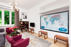 Appartement, 1 chambre, cuisine | Coin séjour