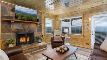 TV, fireplace, offices
