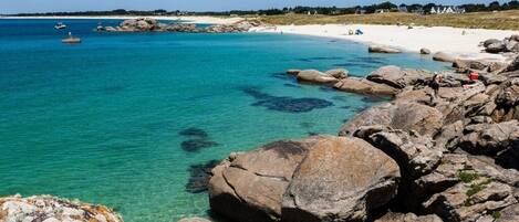 Beach nearby, sun loungers