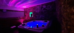 Sauna, bain à remous