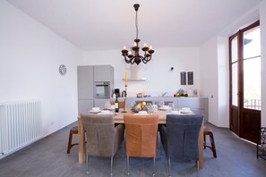 Family Townhome, Multiple Bedrooms, 2 Bathrooms, Mountainside (Rustico Logo Bellavista) | Dining room - Rustico Logo Bellavista (Plesio)