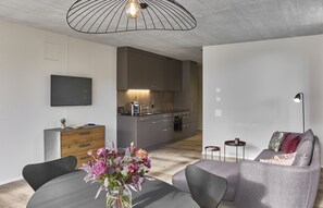 Leilighet – standard, balkong | Eget kjøkken | Kjøleskap, ovn, kokeplater og espressomaskin