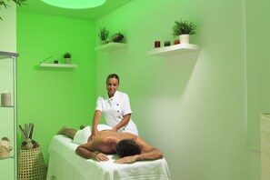 Body treatments, body scrubs, facials, manicures and pedicures, massages