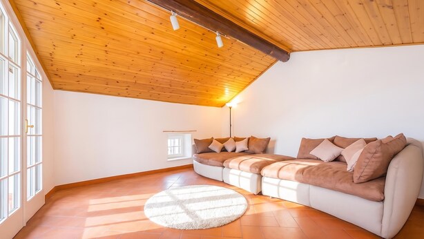 Honeymoon Townhome, 2 Bedrooms, Fireplace, Mountainside (Villa Patricia) | Living area - Villa Patricia (San Siro)