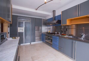 Family Villa, Multiple Bedrooms, Mountainside (Villa Isola Verde (Main Villa)) | Private kitchen | Fridge, microwave, oven, stovetop - Villa Isola Verde (Main Villa) (Valsolda)