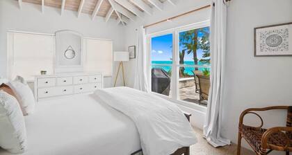 Beachfront White Palm Villa- Tar Bay, Great Exuma