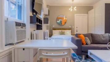 Desk, free WiFi, bed sheets