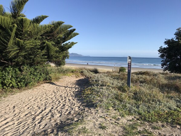 Beach nearby, sun-loungers