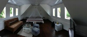 1 bilik tidur, seterika/papan seterika, cadar katil