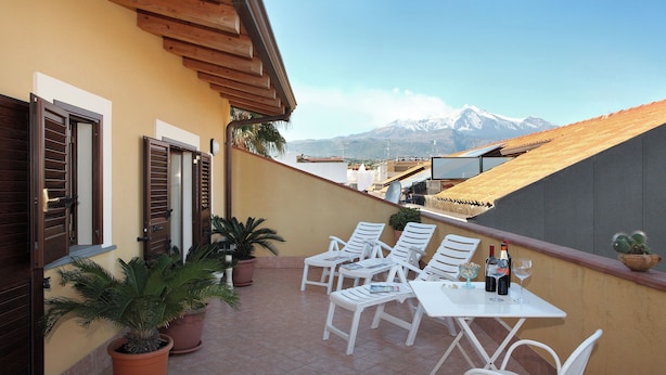 Balcony - Adriana Sicily House Etna & Sea Check in 24H air Conditioner (Acireale)