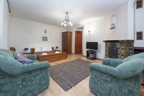 Room, 1 Bedroom, Smoking, Garden View | Living area - Room-valensija - Apartment for 2 Adults (Jurmala)