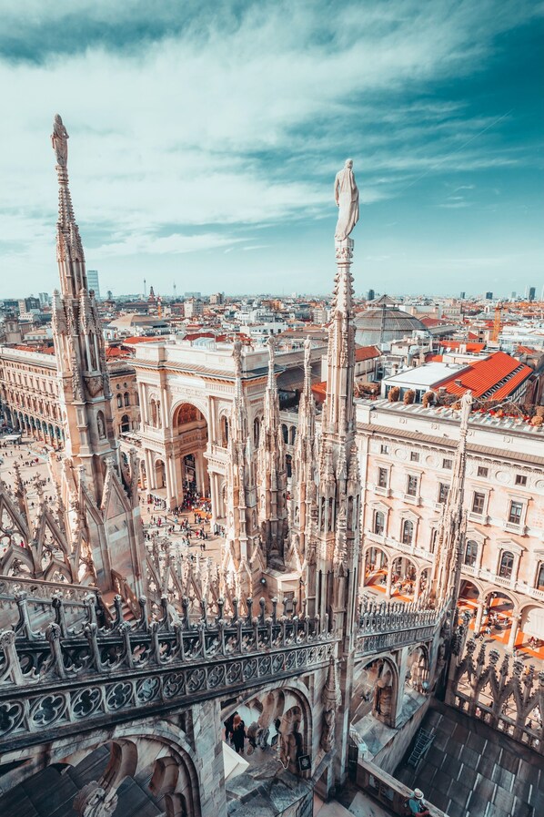A Gothic-style building with intricate spires and arches, likely a historic landmark.