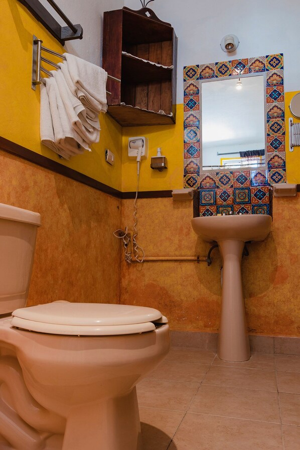 Room, 1 Bedroom, Smoking, Terrace | Bathroom amenities | Shower, towels