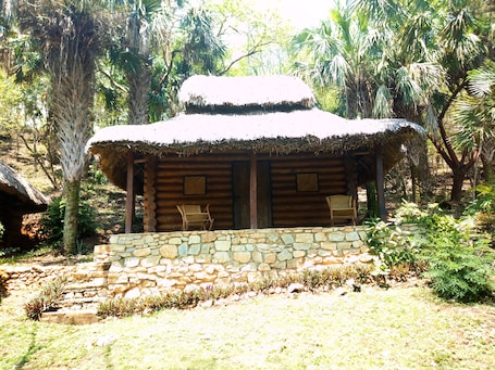Room, 1 Bedroom, Patio, Garden View | Property grounds. Room in Lodge - Sierraverde Cabin "cabaña el Cedro"
