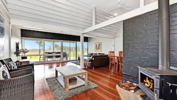 TV, fireplace, DVD player