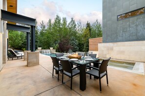 Outdoor dining - Premium Vail Home by InvitedHome | Private Pool, Hot Tub, Spacious Layout (Vail)