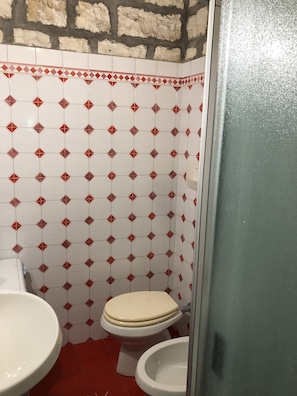 Secador de pelo, toallas, jabón, papel higiénico