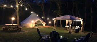 Large Canvas Bell Tent on Kings River