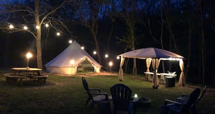 Large Canvas Bell Tent on Kings River