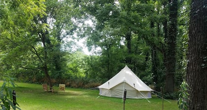 Large Canvas Bell Tent on Kings River
