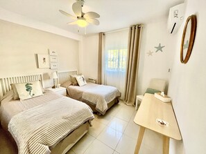 2 bedrooms, iron/ironing board, WiFi, bed sheets