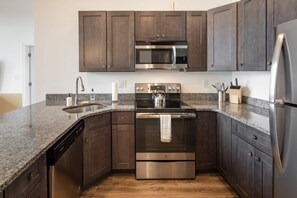 Fridge, microwave, oven, stovetop - Sosuite | 2BR Apt w W/D, Gym, On-Site Restaurant (Philadelphia)