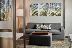 1 bedroom, desk, laptop workspace, iron/ironing board