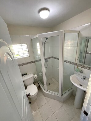Shower, hair dryer, towels, soap - Cozy apartment in the center of the city (Puerto Plata)