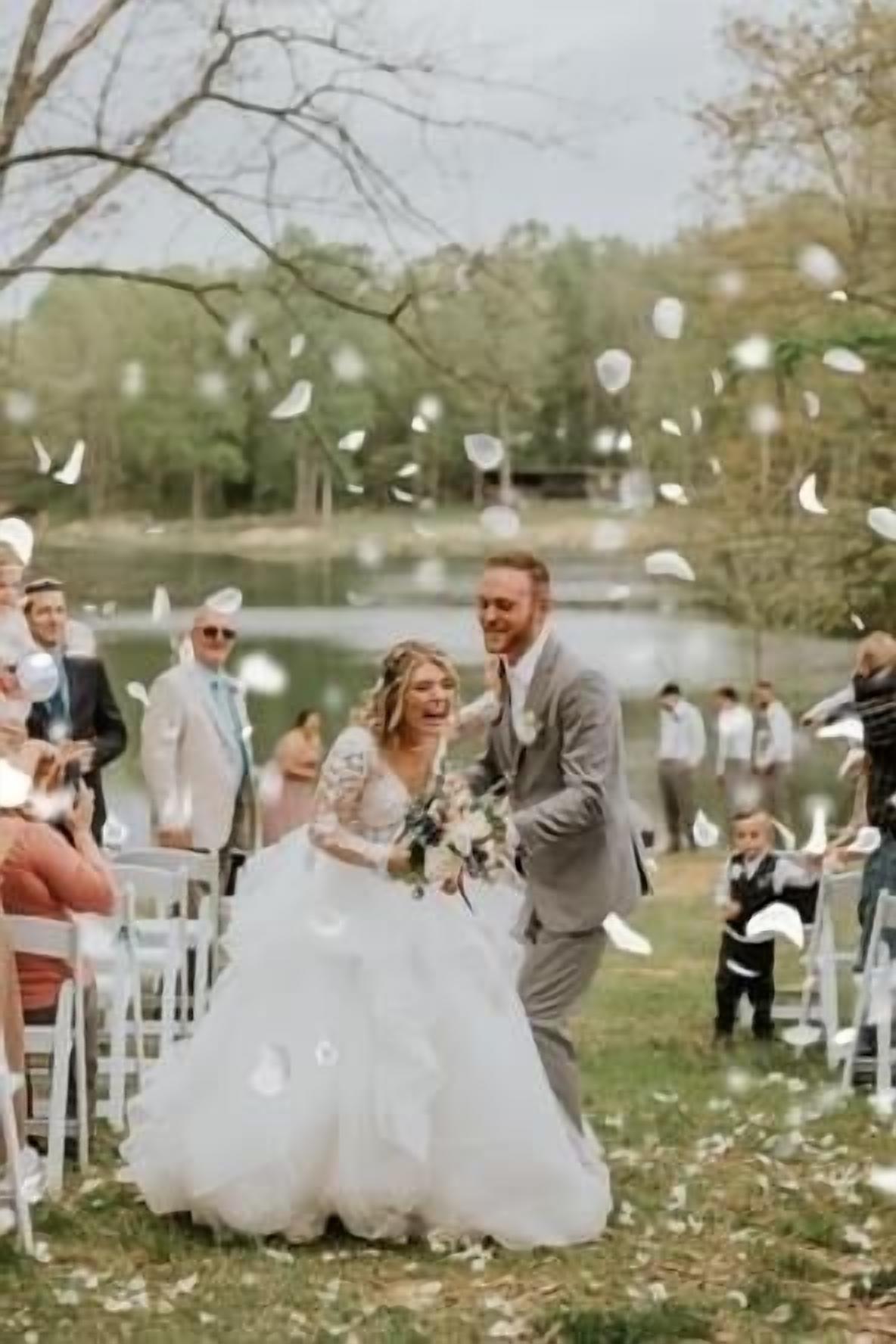 Outdoor banquet area