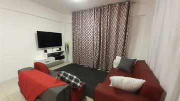 TV, DVD player, stereo