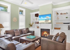 獨棟房屋, 3 間臥室 | 客廳 | 32-吋平面電視、有線頻道、電視