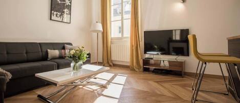 TV, lareira, escritórios