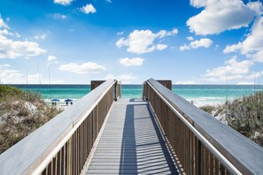 On the beach, sun-loungers -  GULF FRONT on 30A with Beach setup! (Santa Rosa Beach)
