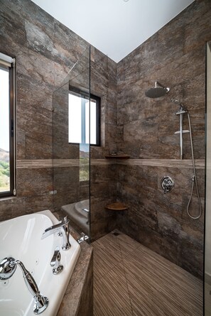 Dusche, Whirlpool, Haartrockner, Handtücher